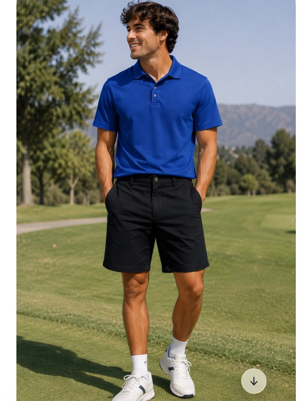 Callaway Black Flat Front Shorts Classic Design
